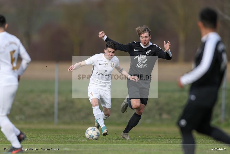 Momcilo Jovanovic, Sebastian Leisgang, Sportgelände, Retzbach, 08.03.2020, Fussball, Bezirksliga West, 1. FC Südring, TSV Retzbach - Bild-ID: 2274462