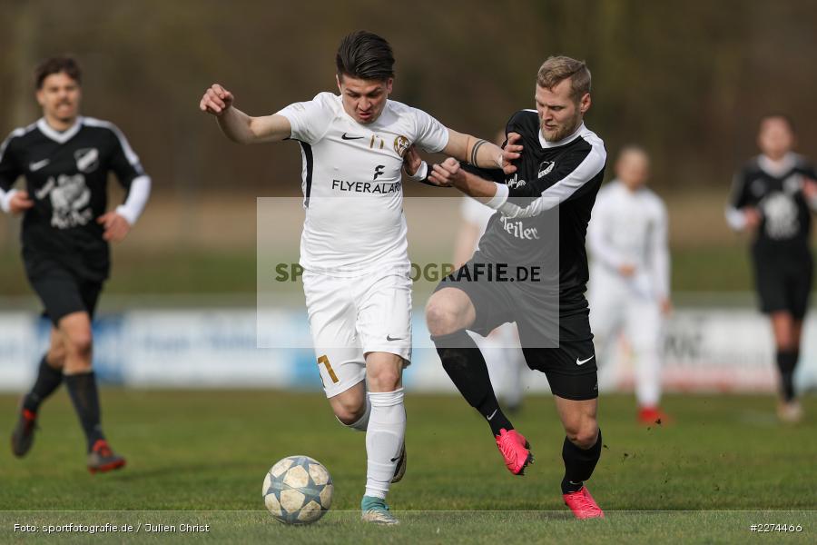 Momcilo Jovanovic, Felix Strohmenger, Sportgelände, Retzbach, 08.03.2020, Fussball, Bezirksliga West, 1. FC Südring, TSV Retzbach - Bild-ID: 2274466