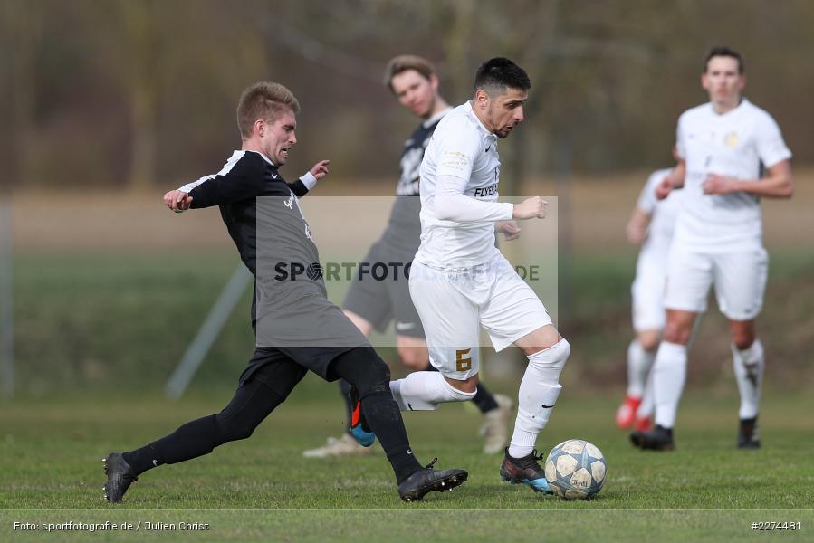 Philipp Gößwein, Dusan Tesic, Sportgelände, Retzbach, 08.03.2020, Fussball, Bezirksliga West, 1. FC Südring, TSV Retzbach - Bild-ID: 2274481