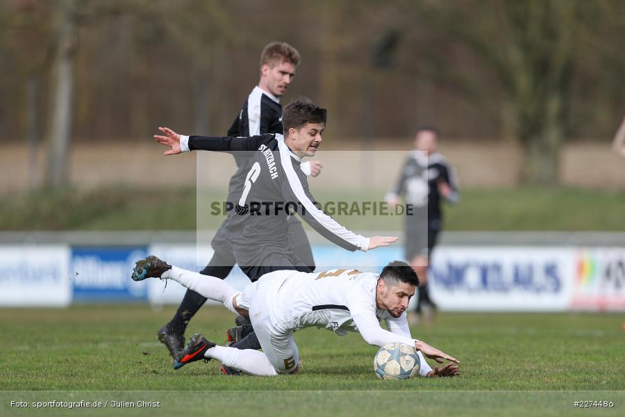 Dominik Hehrlein, Philipp Gößwein, Dusan Tesic, Sportgelände, Retzbach, 08.03.2020, Fussball, Bezirksliga West, 1. FC Südring, TSV Retzbach - Bild-ID: 2274486