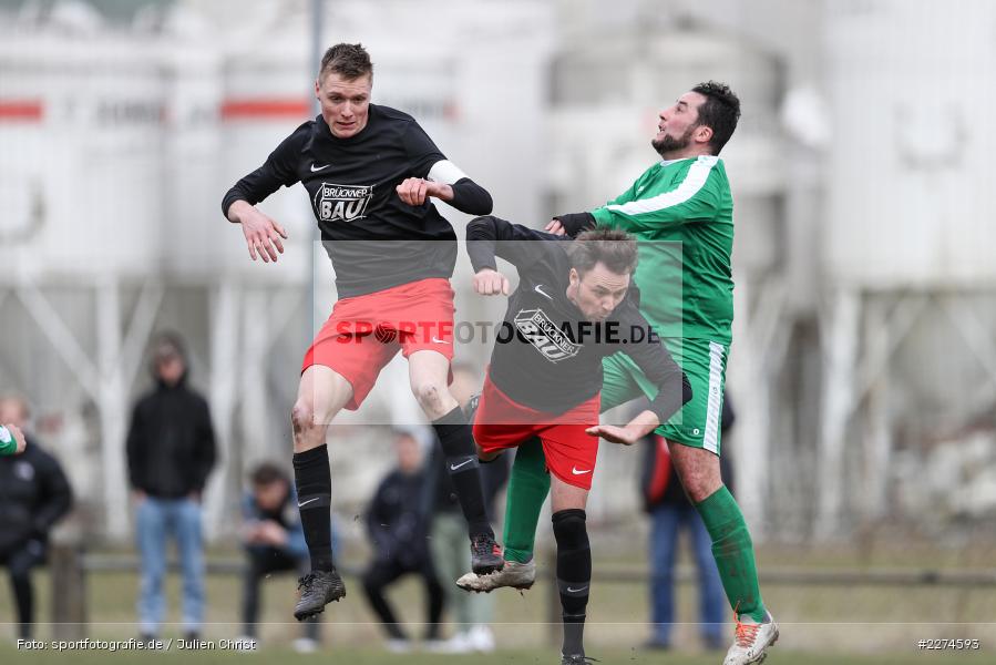 Adnene El Ouaer, Jens Fromm, Tim Strohmenger, Sportgelände, Karlstadt, 08.03.2020, Fussball, Kreisliga Würzburg Gr. 2, FV Gemünden/Seifriedsburg, FV Karlstadt - Bild-ID: 2274593