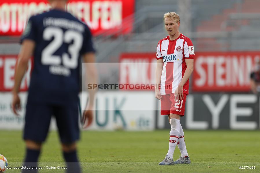 Luke Hemmerich, FLYERALARM Arena, Würzburg, 16.06.2020, DFB, sport, action, Fussball, Juni 2020, 3. Liga, 1. FC Kaiserslautern, FC Würzburger Kickers - Bild-ID: 2275683