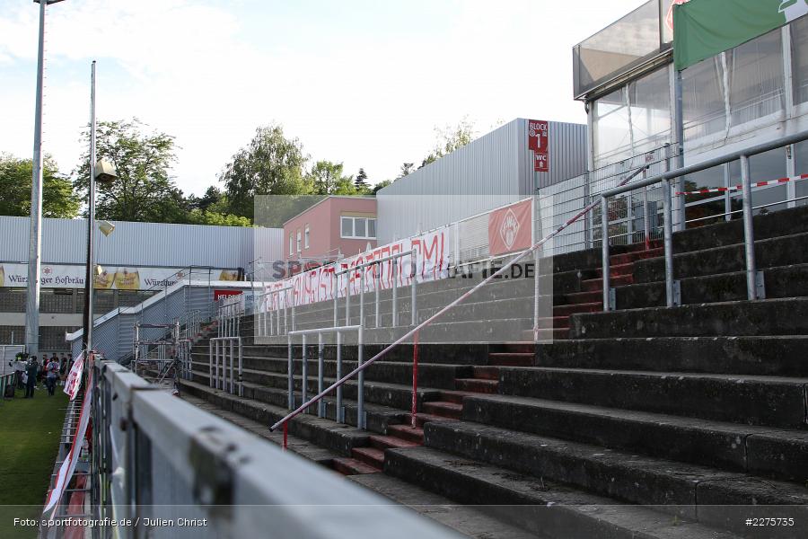 B-Block, Ultras, Leere Tribüne, Geisterspiel, FLYERALARM Arena, Würzburg, 19.06.2020, DFB, sport, action, Fussball, Juni 2020, 3. Liga, Chemnitzer FC, FC Würzburger Kickers - Bild-ID: 2275735