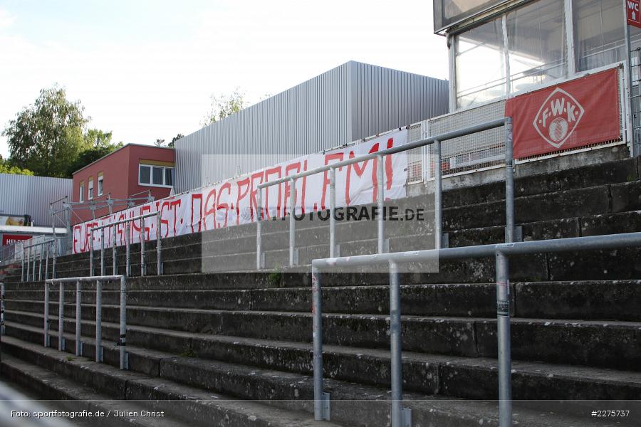 B-Block, Ultras, Leere Tribüne, Geisterspiel, FLYERALARM Arena, Würzburg, 19.06.2020, DFB, sport, action, Fussball, Juni 2020, 3. Liga, Chemnitzer FC, FC Würzburger Kickers - Bild-ID: 2275737