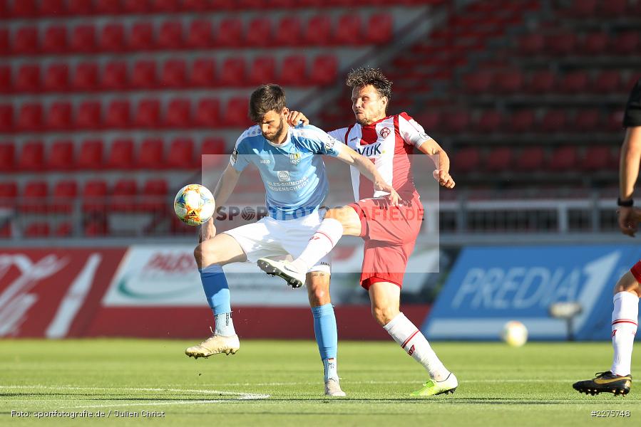 Sebastian Schuppan, Dejan Bozic, FLYERALARM Arena, Würzburg, 19.06.2020, DFB, sport, action, Fussball, Juni 2020, 3. Liga, Chemnitzer FC, FC Würzburger Kickers - Bild-ID: 2275748