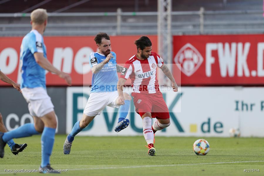 Pascal Itter, Dominic Baumann, FLYERALARM Arena, Würzburg, 19.06.2020, DFB, sport, action, Fussball, Juni 2020, 3. Liga, Chemnitzer FC, FC Würzburger Kickers - Bild-ID: 2275774