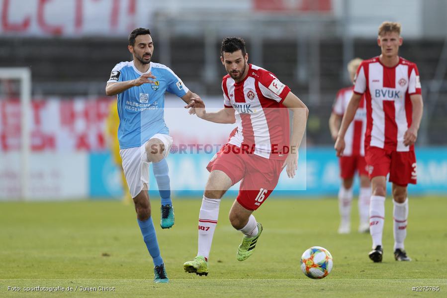 Luca Pfeiffer, Rafael Garcia, FLYERALARM Arena, Würzburg, 19.06.2020, DFB, sport, action, Fussball, Juni 2020, 3. Liga, Chemnitzer FC, FC Würzburger Kickers - Bild-ID: 2275785
