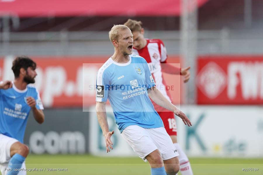 Emotionen, Unzufrieden, Clemens Schoppenhauer, FLYERALARM Arena, Würzburg, 19.06.2020, DFB, sport, action, Fussball, Juni 2020, 3. Liga, Chemnitzer FC, FC Würzburger Kickers - Bild-ID: 2275789