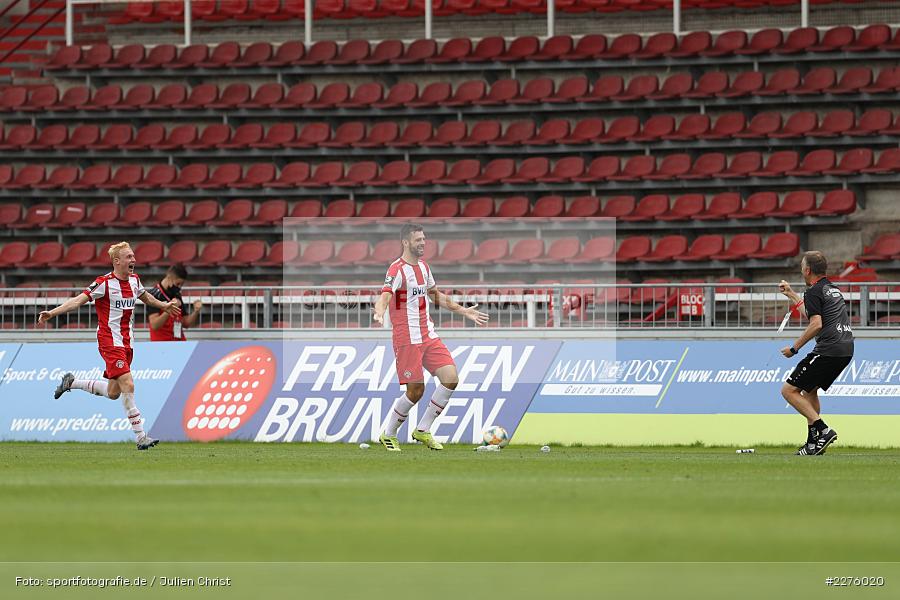 Luca Pfeiffer, Luke Hemmerich, FLYERALARM Arena, Würzburg, 27.06.2020, DFB, sport, action, Fussball, Juni 2020, 3. Liga, FC Hansa Rostock, FC Würzburger Kickers - Bild-ID: 2276020