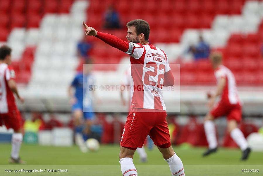 gestikuliert, gibt Anweisungen, Daniel Hägele, FLYERALARM Arena, Würzburg, 27.06.2020, DFB, sport, action, Fussball, Juni 2020, 3. Liga, FC Hansa Rostock, FC Würzburger Kickers - Bild-ID: 2276028