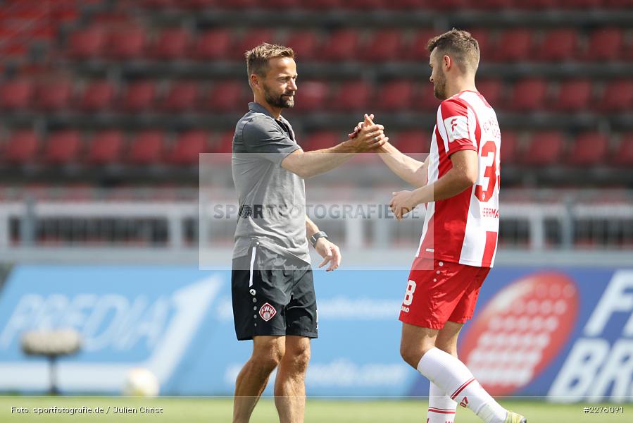 Robert Herrmann, Michael Schiele, FLYERALARM Arena, Würzburg, 27.06.2020, DFB, sport, action, Fussball, Juni 2020, 3. Liga, FC Hansa Rostock, FC Würzburger Kickers - Bild-ID: 2276091 Robert Herrmann, Michael Schiele, FLYERALARM Arena, Würzburg, 27.06.2020, DFB, sport, action, Fussball, Juni 2020, 3. Liga, FC Hansa Rostock, FC Würzburger Kickers - Bild-ID: 2276091