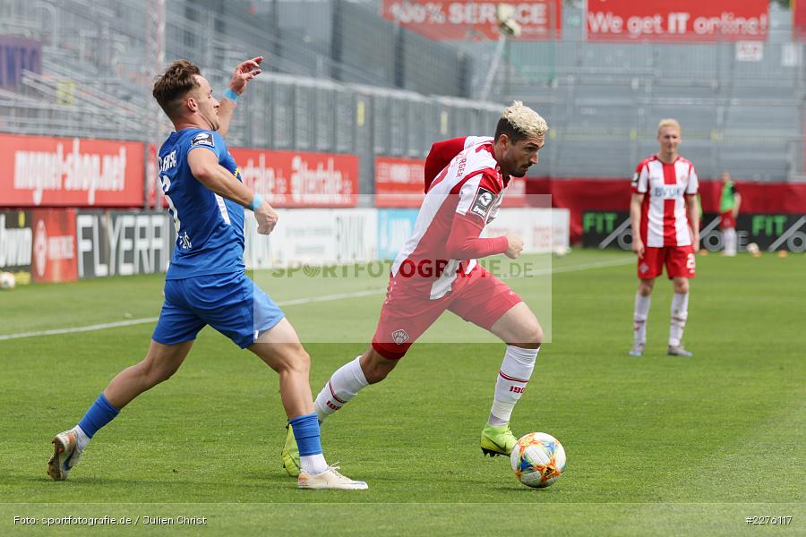 Mirnes Pepic, Fabio Kaufmann, FLYERALARM Arena, Würzburg, 27.06.2020, DFB, sport, action, Fussball, Juni 2020, 3. Liga, FC Hansa Rostock, FC Würzburger Kickers - Bild-ID: 2276117