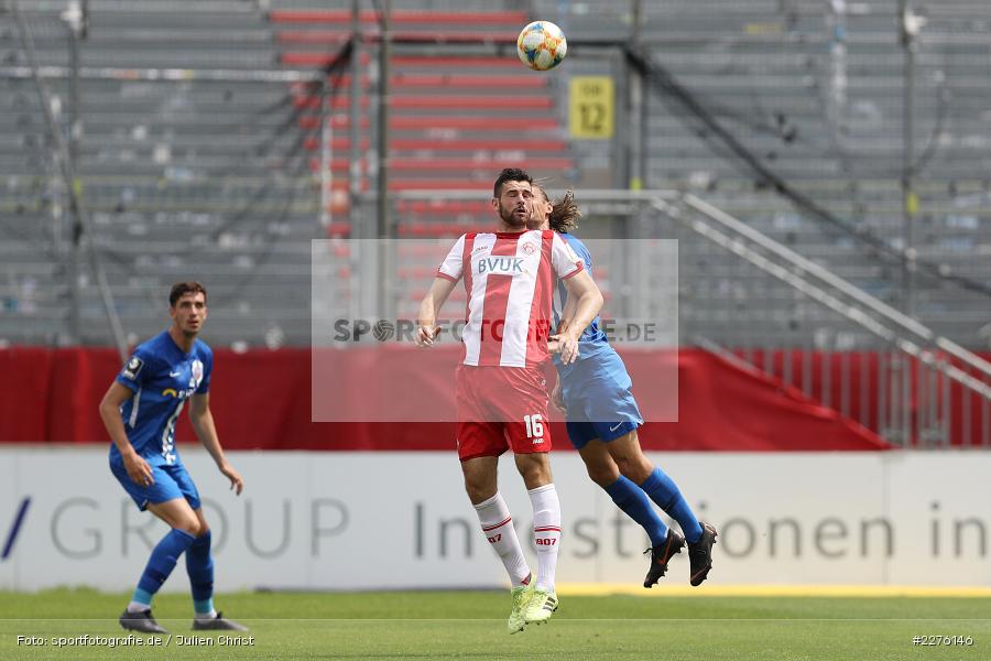 Luca Pfeiffer, Kai Bülow, FLYERALARM Arena, Würzburg, 27.06.2020, DFB, sport, action, Fussball, Juni 2020, 3. Liga, FC Hansa Rostock, FC Würzburger Kickers - Bild-ID: 2276146