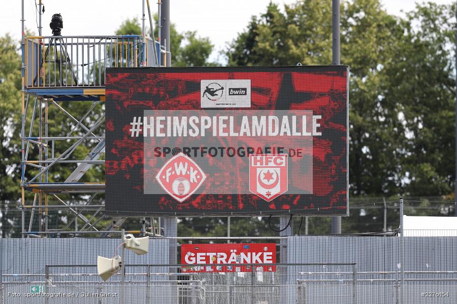 Anzeige, Entscheidung, Anzeigetafel, Heimspiel am Dalle, FLYERALARM Arena, Würzburg, 04.07.2020, DFB, sport, action, Fussball, Juli 2020, 3. Liga, Hallescher FC, FC Würzburger Kickers - Bild-ID: 2276154 Anzeige, Entscheidung, Anzeigetafel, Heimspiel am Dalle, FLYERALARM Arena, Würzburg, 04.07.2020, DFB, sport, action, Fussball, Juli 2020, 3. Liga, Hallescher FC, FC Würzburger Kickers - Bild-ID: 2276154