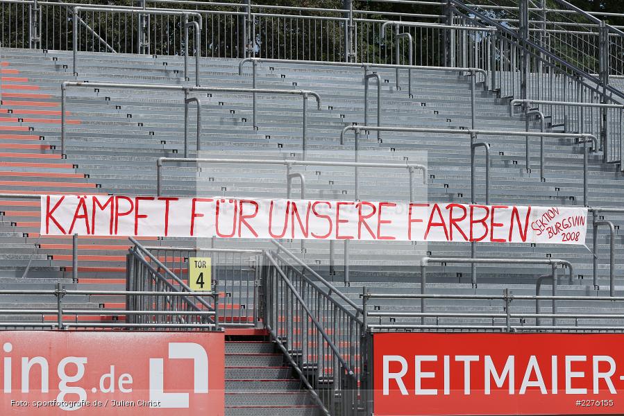 Transparent, Banner, Sektion Burgsinn 2008, Kämpft für unsere Farben, FLYERALARM Arena, Würzburg, 04.07.2020, DFB, sport, action, Fussball, Juli 2020, 3. Liga, Hallescher FC, FC Würzburger Kickers - Bild-ID: 2276155 Transparent, Banner, Sektion Burgsinn 2008, Kämpft für unsere Farben, FLYERALARM Arena, Würzburg, 04.07.2020, DFB, sport, action, Fussball, Juli 2020, 3. Liga, Hallescher FC, FC Würzburger Kickers - Bild-ID: 2276155