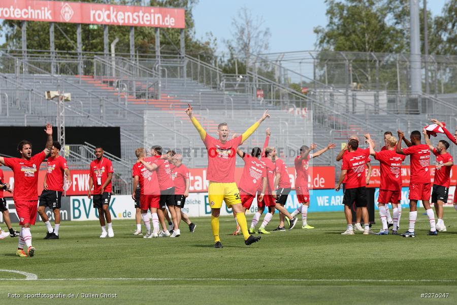 Dominic Baumann, Eric Verstappen, FLYERALARM Arena, Würzburg, 04.07.2020, DFB, sport, action, Fussball, Juli 2020, 3. Liga, Hallescher FC, FC Würzburger Kickers - Bild-ID: 2276247