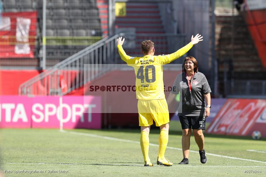 Vincent Müller, Rosi Orner, FLYERALARM Arena, Würzburg, 04.07.2020, DFB, sport, action, Fussball, Juli 2020, 3. Liga, Hallescher FC, FC Würzburger Kickers - Bild-ID: 2276266