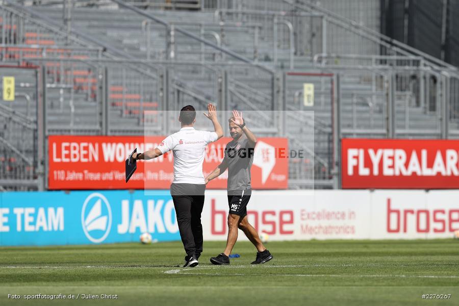 Daniel Ziebig, Michael Schiele, FLYERALARM Arena, Würzburg, 04.07.2020, DFB, sport, action, Fussball, Juli 2020, 3. Liga, Hallescher FC, FC Würzburger Kickers - Bild-ID: 2276267