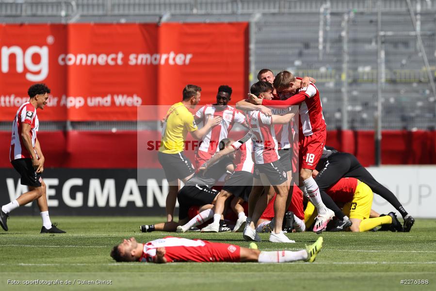 Frank Ronstadt, Jonas David, Maximilian Breunig, FLYERALARM Arena, Würzburg, 04.07.2020, DFB, sport, action, Fussball, Juli 2020, 3. Liga, Hallescher FC, FC Würzburger Kickers - Bild-ID: 2276388
