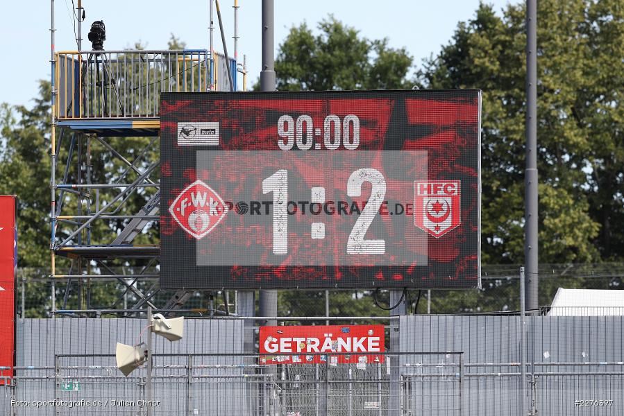 Anzeigetafel 90. Minute, FLYERALARM Arena, Würzburg, 04.07.2020, DFB, sport, action, Fussball, Juli 2020, 3. Liga, Hallescher FC, FC Würzburger Kickers - Bild-ID: 2276397