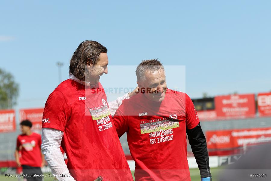 Daniel Sauer, Rainer Zietsch, FLYERALARM Arena, Würzburg, 04.07.2020, DFB, sport, action, Fussball, Juli 2020, 3. Liga, Hallescher FC, FC Würzburger Kickers - Bild-ID: 2276415