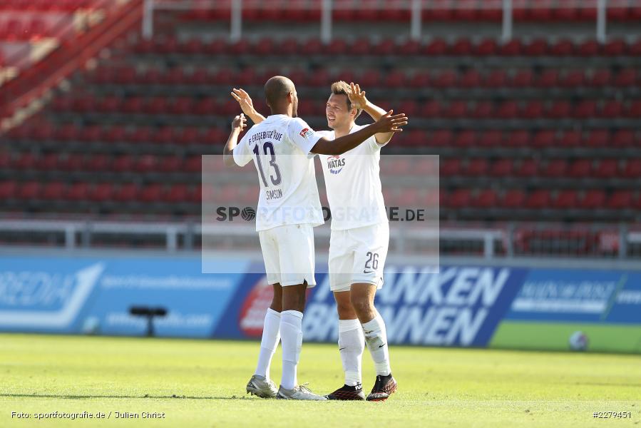 Sieg, Jubel, Sören Gonther, Louis Samson, FLYERALARM Arena, Würzburg, 19.09.2020, DFL, sport, action, Fussball, Deutschland, September 2020, Saison 2020/2021, Bundesliga, 2. Bundesliga, FC Erzgebirge Aue, FC Würzburger Kickers - Bild-ID: 2279451 Sieg, Jubel, Sören Gonther, Louis Samson, FLYERALARM Arena, Würzburg, 19.09.2020, DFL, sport, action, Fussball, Deutschland, September 2020, Saison 2020/2021, Bundesliga, 2. Bundesliga, FC Erzgebirge Aue, FC Würzburger Kickers - Bild-ID: 2279451