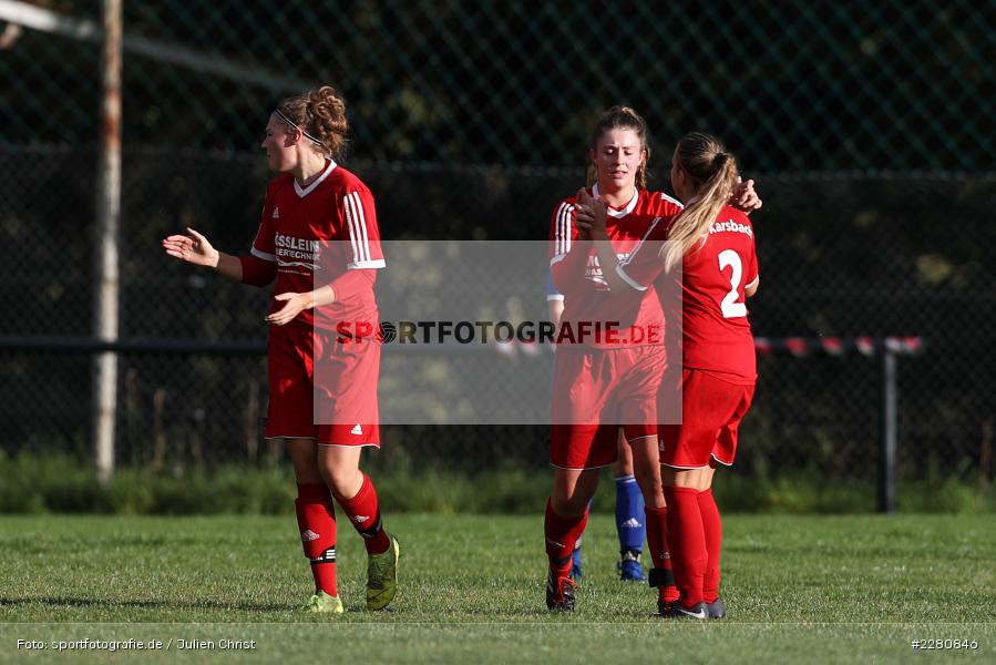 Annika Rehm, Torjubel, Tamira Stegmann, Pauline Kleinhenz, Sportgelände, Karsbach, 03.10.2020, sport, action, Fussball, Landesliga Frauen, Oktober 2020, FC Pegnitz, FC Karsbach - Bild-ID: 2280846 Annika Rehm, Torjubel, Tamira Stegmann, Pauline Kleinhenz, Sportgelände, Karsbach, 03.10.2020, sport, action, Fussball, Landesliga Frauen, Oktober 2020, FC Pegnitz, FC Karsbach - Bild-ID: 2280846