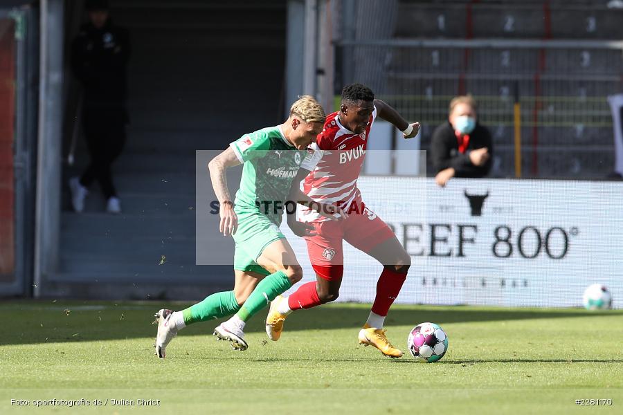 David Raum, Frank Ronstadt, FLYERALARM Arena, Würzburg, 04.10.2020, DFL, sport, action, Fussball, Deutschland, Oktober 2020, Saison 2020/2021, Bundesliga, 2. Bundesliga, SpVgg Greuther Fürth, FC Würzburger Kickers - Bild-ID: 2281170