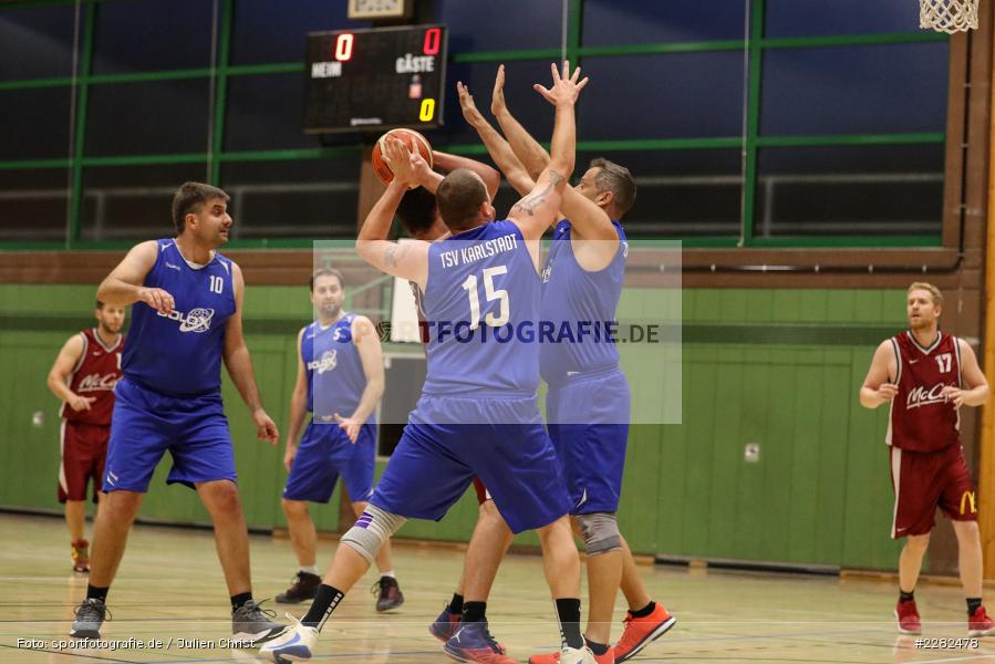 Ralf Holzinger, William Hess, Andre Maier, Erwin-Ammann-Halle, Karlstadt, 10.10.2020, sport, action, Saison, Halle, Deutschland, Oktober 2020, Bezirksklasse, Basketball, DJK Schweinfurt 2, TSV Karlstadt - Bild-ID: 2282478