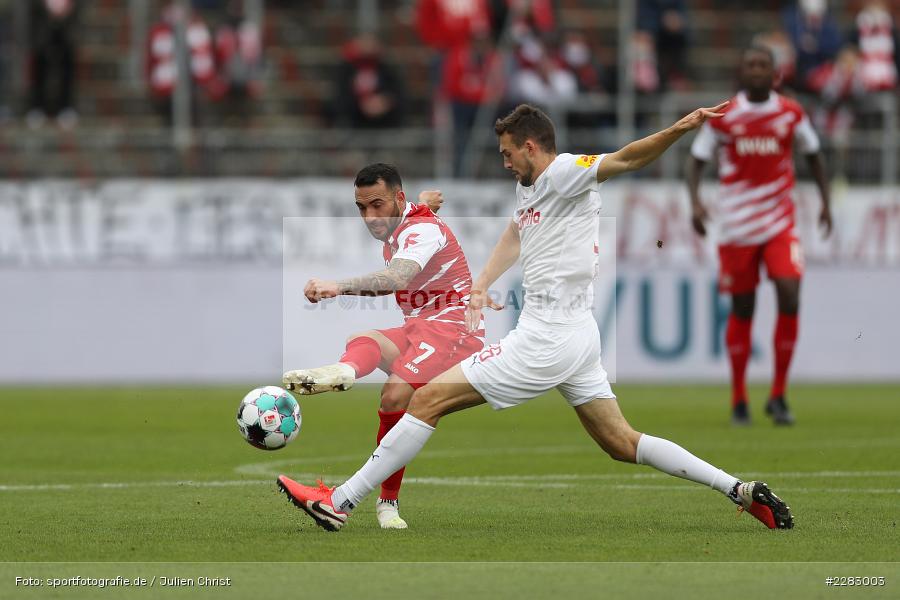 Jonas Meffert, Mitja Lotric, FLYERALARM Arena, Würzburg, 18.10.2020, sport, action, Saison 2020/2021, soccer, sports, 2. Bundesliga, Deutschland, Oktober 2020, KSV, Holstein Kiel, FC Würzburger Kickers - Bild-ID: 2283003