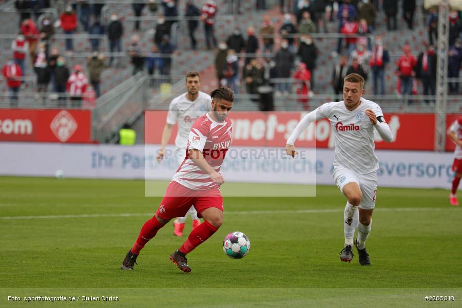 Hauke Wahl, Dominic Baumann, FLYERALARM Arena, Würzburg, 18.10.2020, sport, action, Saison 2020/2021, soccer, sports, 2. Bundesliga, Deutschland, Oktober 2020, KSV, Holstein Kiel, FC Würzburger Kickers - Bild-ID: 2283018