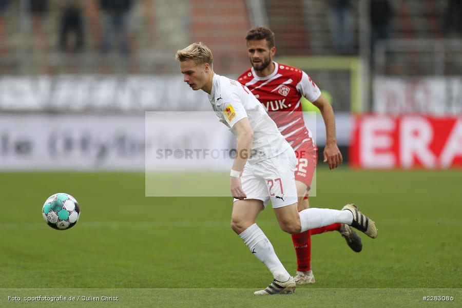 Daniel Hägele, Finn Porath, FLYERALARM Arena, Würzburg, 18.10.2020, sport, action, Saison 2020/2021, soccer, sports, 2. Bundesliga, Deutschland, Oktober 2020, KSV, Holstein Kiel, FC Würzburger Kickers - Bild-ID: 2283086