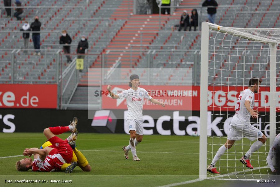 Torjubel, Jae-sung Lee, FLYERALARM Arena, Würzburg, 18.10.2020, sport, action, Saison 2020/2021, soccer, sports, 2. Bundesliga, Deutschland, Oktober 2020, KSV, Holstein Kiel, FC Würzburger Kickers - Bild-ID: 2283092 Torjubel, Jae-sung Lee, FLYERALARM Arena, Würzburg, 18.10.2020, sport, action, Saison 2020/2021, soccer, sports, 2. Bundesliga, Deutschland, Oktober 2020, KSV, Holstein Kiel, FC Würzburger Kickers - Bild-ID: 2283092