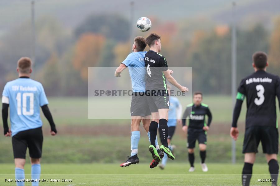 sports, sport, soccer, action, TuS Aschaffenburg-Leider, TSV Retzbach, Sportgelände, Saison 2019/2020, Retzbach, Oktober 2020, Maximilian Köstler, Luis Brunn, Deutschland, Bezirksliga Unterfranken West, 18.10.2020 - Bild-ID: 2283138