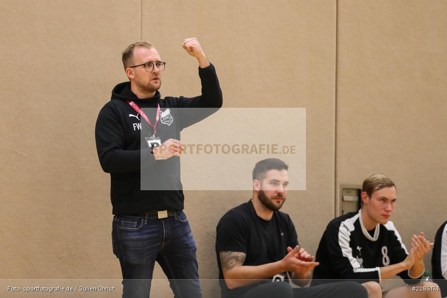 Florian Wolf, Raiffeisen-Sporthalle, Thüngersheim, 18.10.2020, sport, action, Saison 2020/2021, Handball, sports, Bezirksliga Herren, Deutschland, Oktober 2020, TSV Karlstadt, HSV Thüngersheim - Bild-ID: 2283174
