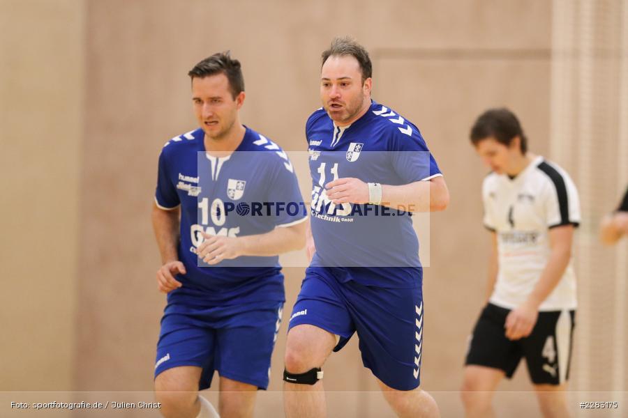 Andreas Obert, Markus Losert, Raiffeisen-Sporthalle, Thüngersheim, 18.10.2020, sport, action, Saison 2020/2021, Handball, sports, Bezirksliga Herren, Deutschland, Oktober 2020, TSV Karlstadt, HSV Thüngersheim - Bild-ID: 2283175