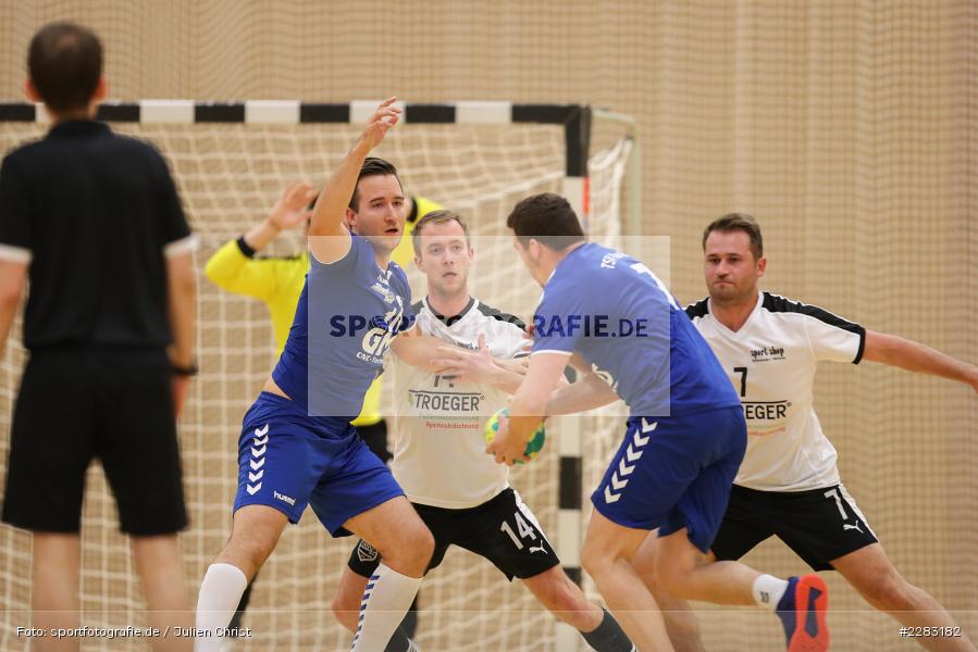 Christian Schön, Michael Lutz, Sebastian Klüpfel, Andreas Obert, Raiffeisen-Sporthalle, Thüngersheim, 18.10.2020, sport, action, Saison 2020/2021, Handball, sports, Bezirksliga Herren, Deutschland, Oktober 2020, TSV Karlstadt, HSV Thüngersheim - Bild-ID: 2283182 Christian Schön, Michael Lutz, Sebastian Klüpfel, Andreas Obert, Raiffeisen-Sporthalle, Thüngersheim, 18.10.2020, sport, action, Saison 2020/2021, Handball, sports, Bezirksliga Herren, Deutschland, Oktober 2020, TSV Karlstadt, HSV Thüngersheim - Bild-ID: 2283182