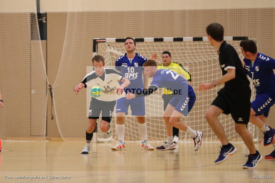 Hannes Blaumeiser, Sebastian Klüpfel, Raiffeisen-Sporthalle, Thüngersheim, 18.10.2020, sport, action, Saison 2020/2021, Handball, sports, Bezirksliga Herren, Deutschland, Oktober 2020, TSV Karlstadt, HSV Thüngersheim - Bild-ID: 2283221
