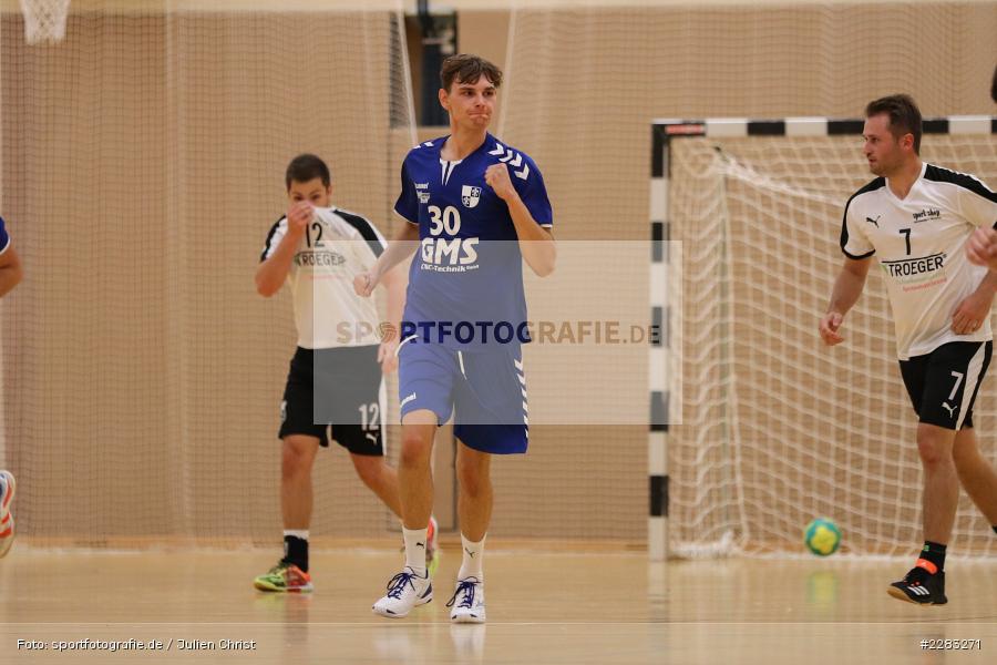 Jubeln, Henrik Jöst, Raiffeisen-Sporthalle, Thüngersheim, 18.10.2020, sport, action, Saison 2020/2021, Handball, sports, Bezirksliga Herren, Deutschland, Oktober 2020, TSV Karlstadt, HSV Thüngersheim - Bild-ID: 2283271 Jubeln, Henrik Jöst, Raiffeisen-Sporthalle, Thüngersheim, 18.10.2020, sport, action, Saison 2020/2021, Handball, sports, Bezirksliga Herren, Deutschland, Oktober 2020, TSV Karlstadt, HSV Thüngersheim - Bild-ID: 2283271