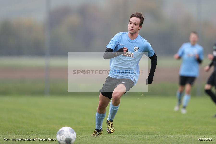 Tim Eisenmann, sports, sport, soccer, action, TuS Aschaffenburg-Leider, TSV Retzbach, Sportgelände, Saison 2019/2020, Retzbach, Oktober 2020, Deutschland, Bezirksliga Unterfranken West, 18.10.2020 - Bild-ID: 2283320