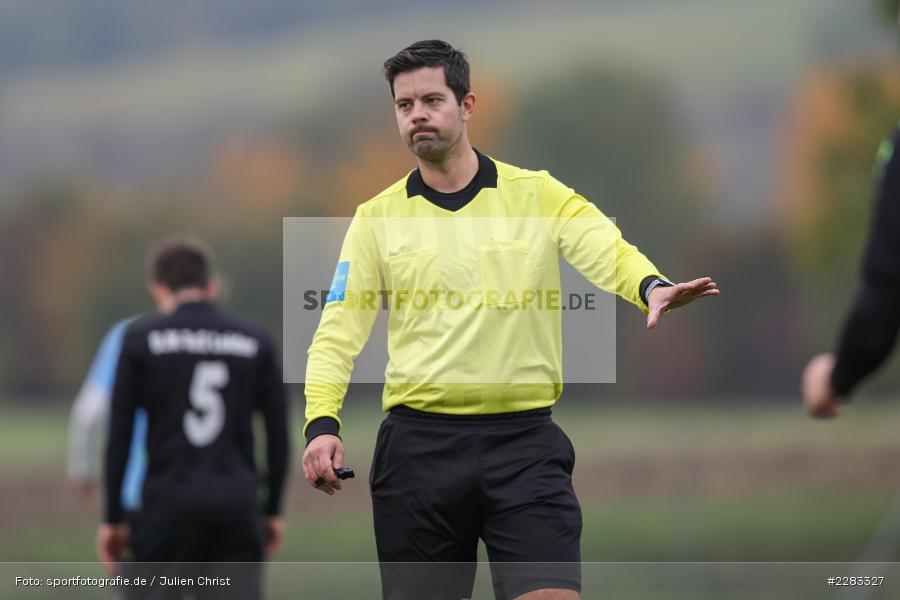 Schiedsrichter, Felix Meding, sports, sport, soccer, action, TuS Aschaffenburg-Leider, TSV Retzbach, Sportgelände, Saison 2019/2020, Retzbach, Oktober 2020, Deutschland, Bezirksliga Unterfranken West, 18.10.2020 - Bild-ID: 2283327 Schiedsrichter, Felix Meding, sports, sport, soccer, action, TuS Aschaffenburg-Leider, TSV Retzbach, Sportgelände, Saison 2019/2020, Retzbach, Oktober 2020, Deutschland, Bezirksliga Unterfranken West, 18.10.2020 - Bild-ID: 2283327
