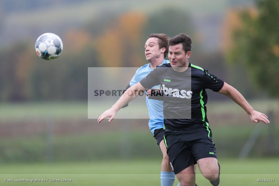 Felix Schäfer, Tim Eisenmann, sports, sport, soccer, action, TuS Aschaffenburg-Leider, TSV Retzbach, Sportgelände, Saison 2019/2020, Retzbach, Oktober 2020, Deutschland, Bezirksliga Unterfranken West, 18.10.2020 - Bild-ID: 2283331 Felix Schäfer, Tim Eisenmann, sports, sport, soccer, action, TuS Aschaffenburg-Leider, TSV Retzbach, Sportgelände, Saison 2019/2020, Retzbach, Oktober 2020, Deutschland, Bezirksliga Unterfranken West, 18.10.2020 - Bild-ID: 2283331