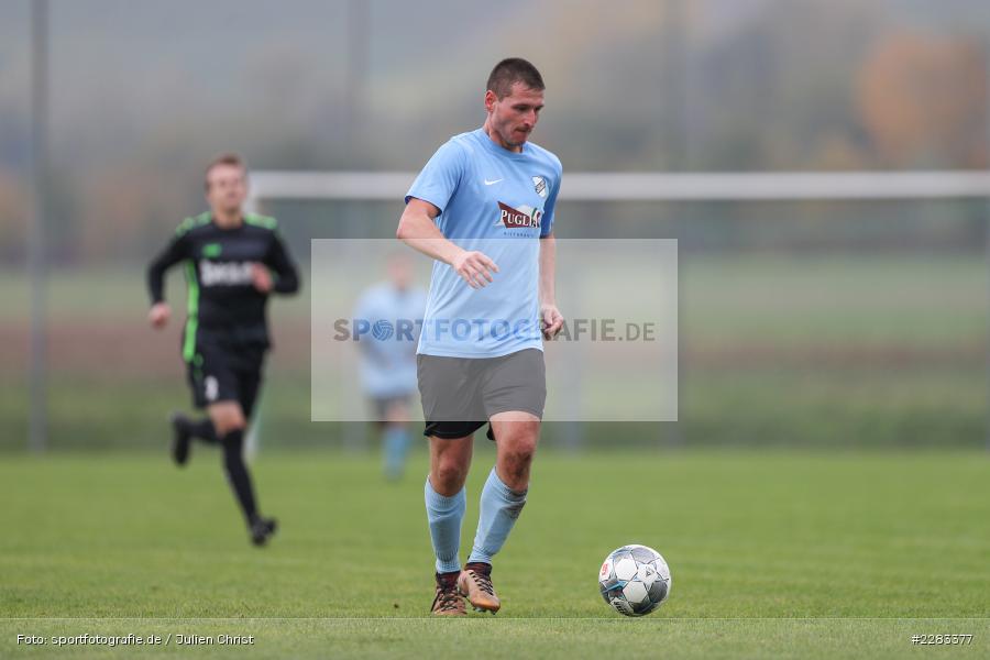 Dominic Hessdörfer, sports, sport, soccer, action, TuS Aschaffenburg-Leider, TSV Retzbach, Sportgelände, Saison 2019/2020, Retzbach, Oktober 2020, Deutschland, Bezirksliga Unterfranken West, 18.10.2020 - Bild-ID: 2283377