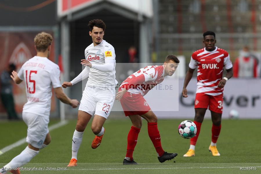 Robert Herrmann, Janni Serra, FLYERALARM Arena, Würzburg, 18.10.2020, sport, action, Saison 2020/2021, soccer, sports, 2. Bundesliga, Deutschland, Oktober 2020, KSV, Holstein Kiel, FC Würzburger Kickers - Bild-ID: 2283416