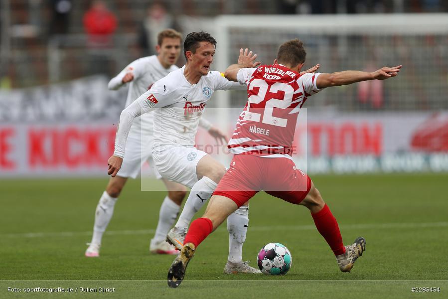 Daniel Hägele, Fabian Reese, FLYERALARM Arena, Würzburg, 18.10.2020, sport, action, Saison 2020/2021, soccer, sports, 2. Bundesliga, Deutschland, Oktober 2020, KSV, Holstein Kiel, FC Würzburger Kickers - Bild-ID: 2283434