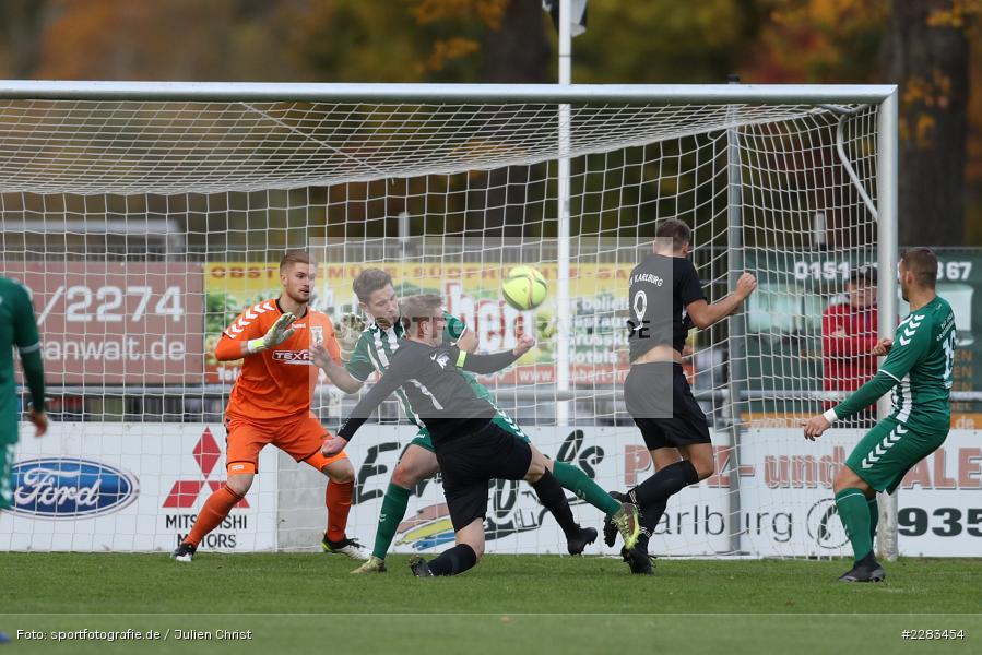 Justin Reichert, Marco Schiebel, Sportgelände In der Au, Karlburg, 24.10.2020, BFV, sport, action, Fussball, Deutschland, Oktober 2020, Saison 2019/2020, Bayernliga Nord, TSV Grossbardorf, TSV Karlburg - Bild-ID: 2283454 Justin Reichert, Marco Schiebel, Sportgelände In der Au, Karlburg, 24.10.2020, BFV, sport, action, Fussball, Deutschland, Oktober 2020, Saison 2019/2020, Bayernliga Nord, TSV Grossbardorf, TSV Karlburg - Bild-ID: 2283454