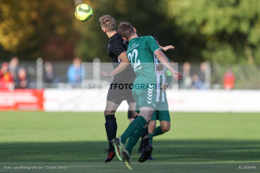 Sebastian Stumpf, Valentin Reitstetter, Sportgelände In der Au, Karlburg, 24.10.2020, BFV, sport, action, Fussball, Deutschland, Oktober 2020, Saison 2019/2020, Bayernliga Nord, TSV Grossbardorf, TSV Karlburg - Bild-ID: 2283498