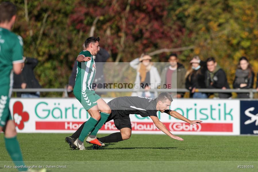Florian Dietz, Andreas Rösch, Sportgelände In der Au, Karlburg, 24.10.2020, BFV, sport, action, Fussball, Deutschland, Oktober 2020, Saison 2019/2020, Bayernliga Nord, TSV Grossbardorf, TSV Karlburg - Bild-ID: 2283518