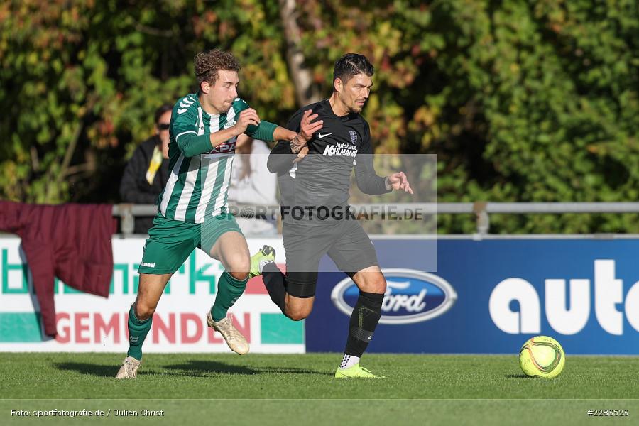 Xaver Müller, Steffen Bachmann, Sportgelände In der Au, Karlburg, 24.10.2020, BFV, sport, action, Fussball, Deutschland, Oktober 2020, Saison 2019/2020, Bayernliga Nord, TSV Grossbardorf, TSV Karlburg - Bild-ID: 2283523 Xaver Müller, Steffen Bachmann, Sportgelände In der Au, Karlburg, 24.10.2020, BFV, sport, action, Fussball, Deutschland, Oktober 2020, Saison 2019/2020, Bayernliga Nord, TSV Grossbardorf, TSV Karlburg - Bild-ID: 2283523