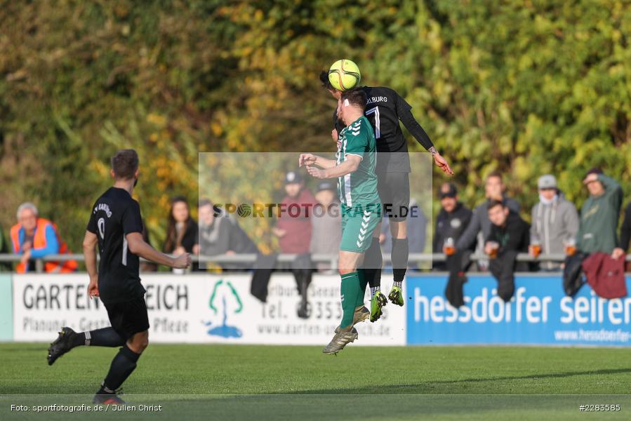 Benjamin Kaufmann, Steffen Bachmann, Sportgelände In der Au, Karlburg, 24.10.2020, BFV, sport, action, Fussball, Deutschland, Oktober 2020, Saison 2019/2020, Bayernliga Nord, TSV Grossbardorf, TSV Karlburg - Bild-ID: 2283585